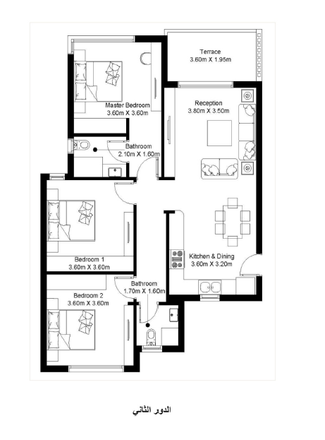 Floor plan for chalet at Hyde Park North - Seashore