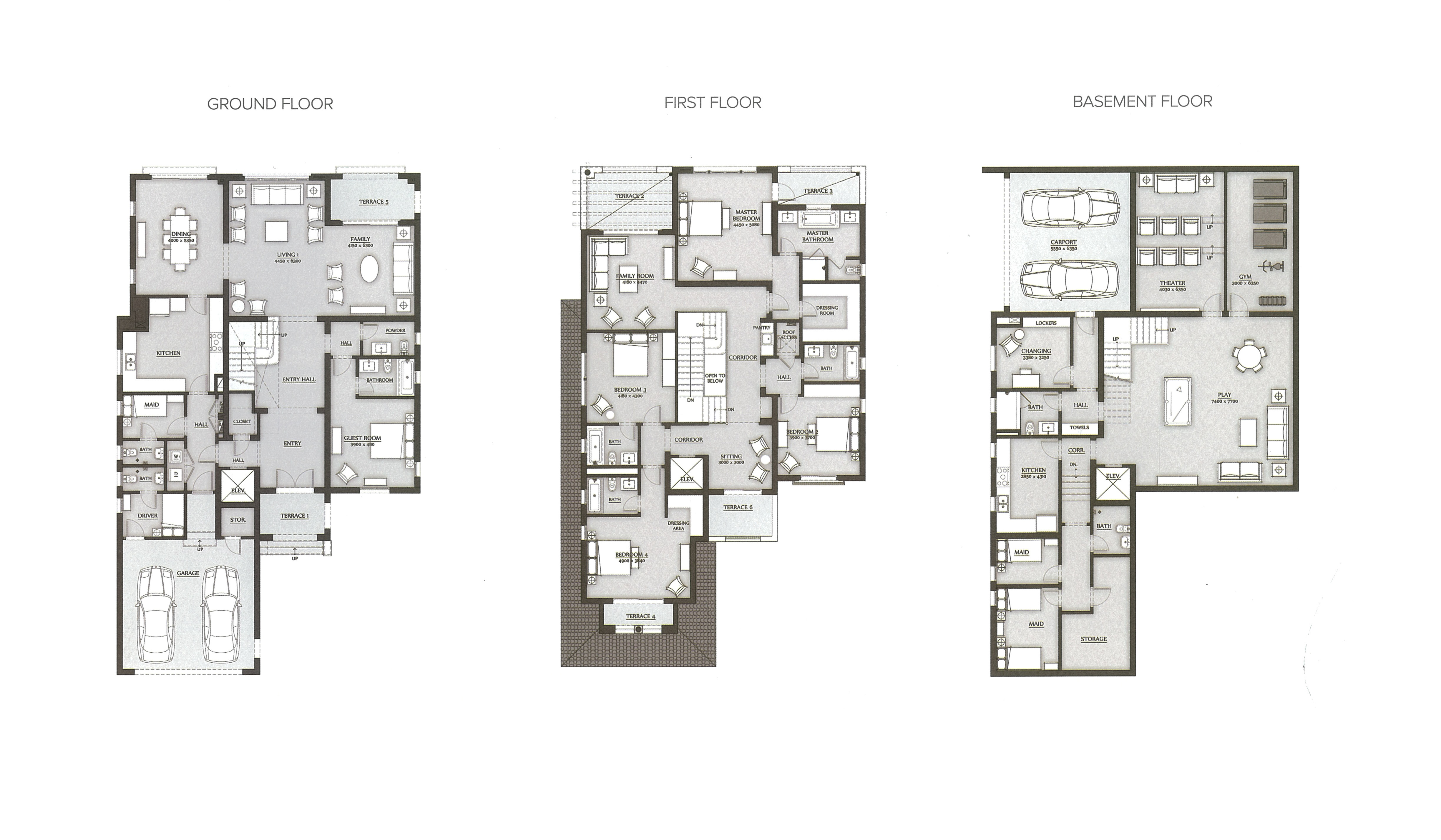 Floor plan for villa at Mivida