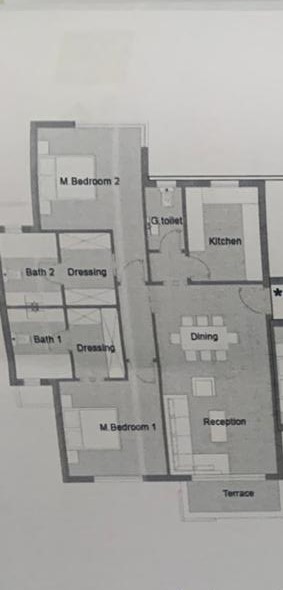 Floor plan for apartment at Badya