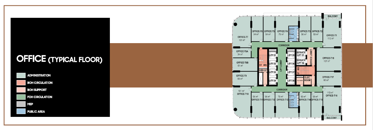 Floor plan for  at 6ixty Iconic Tower