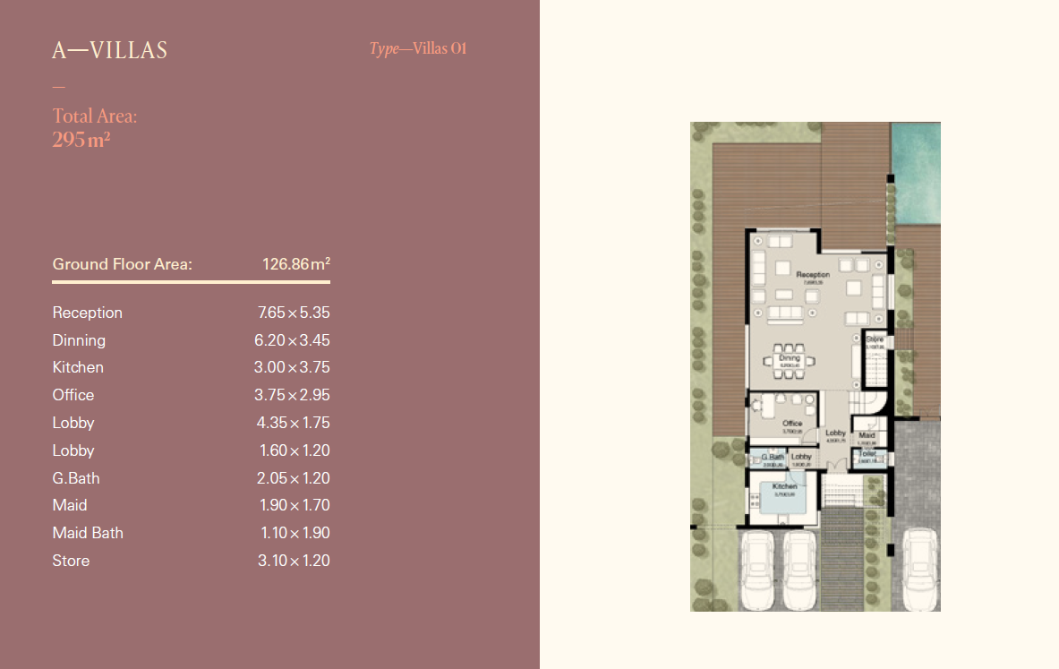 Floor plan for villa at The Brooks