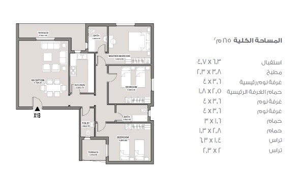Floor plan for apartment at Taj City