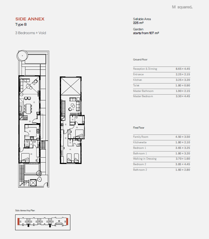 Floor plan for duplex at Trio