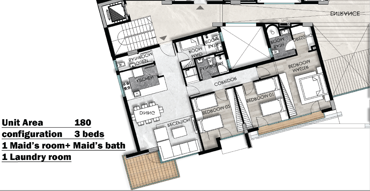 Floor plan for apartment at Leaves