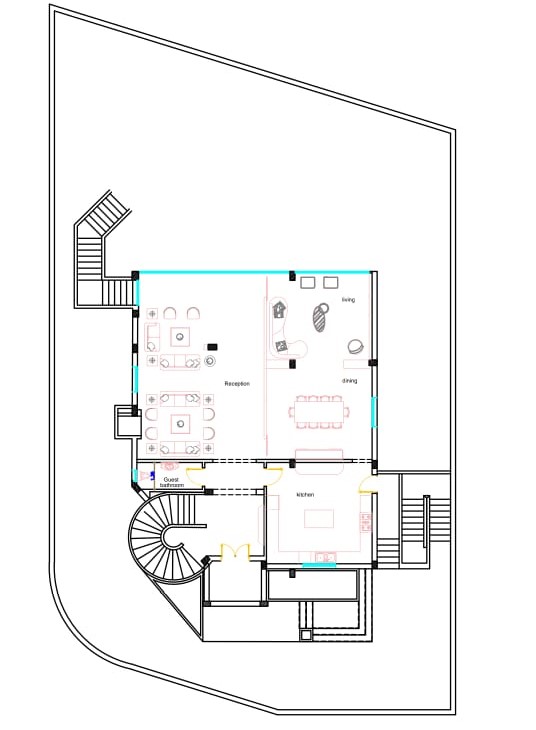 Floor plan for villa at Lake View
