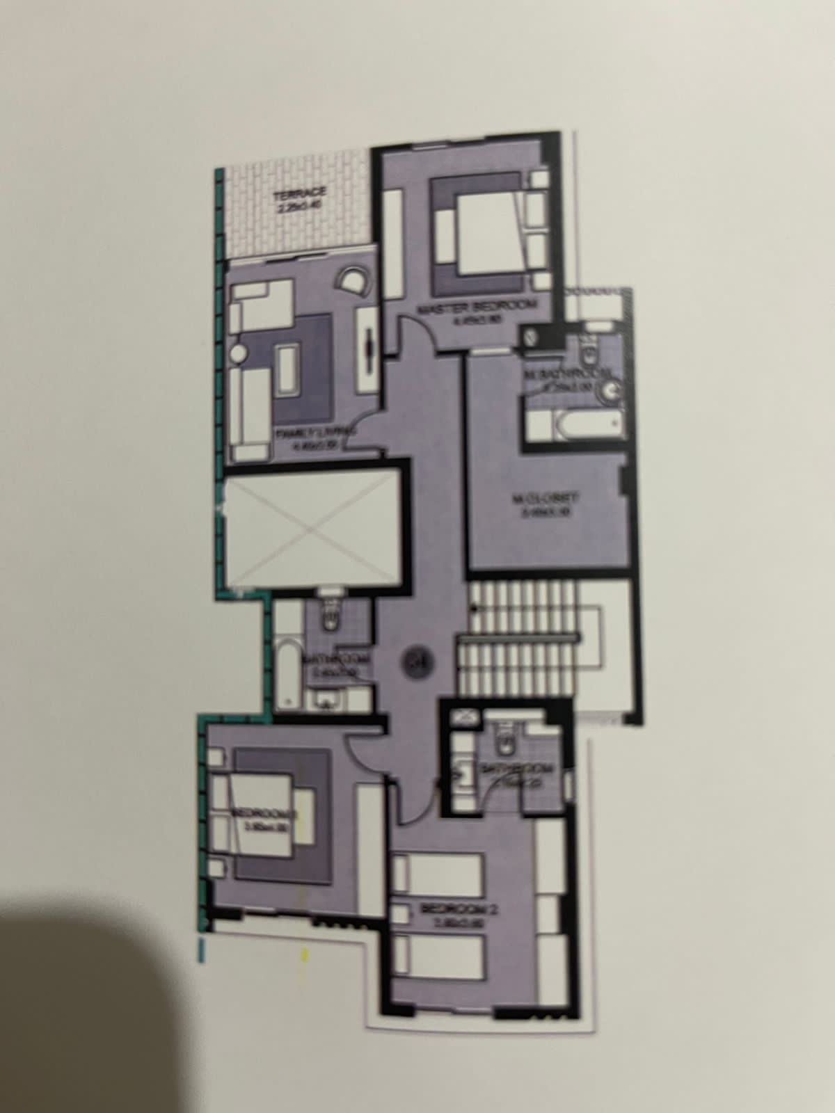 Floor plan for duplex at Sky Condos