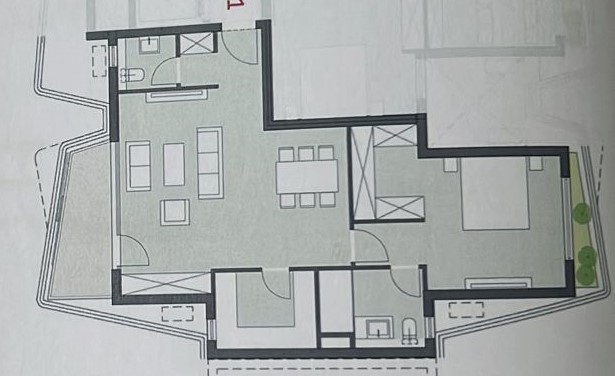Floor plan for studio at Badya
