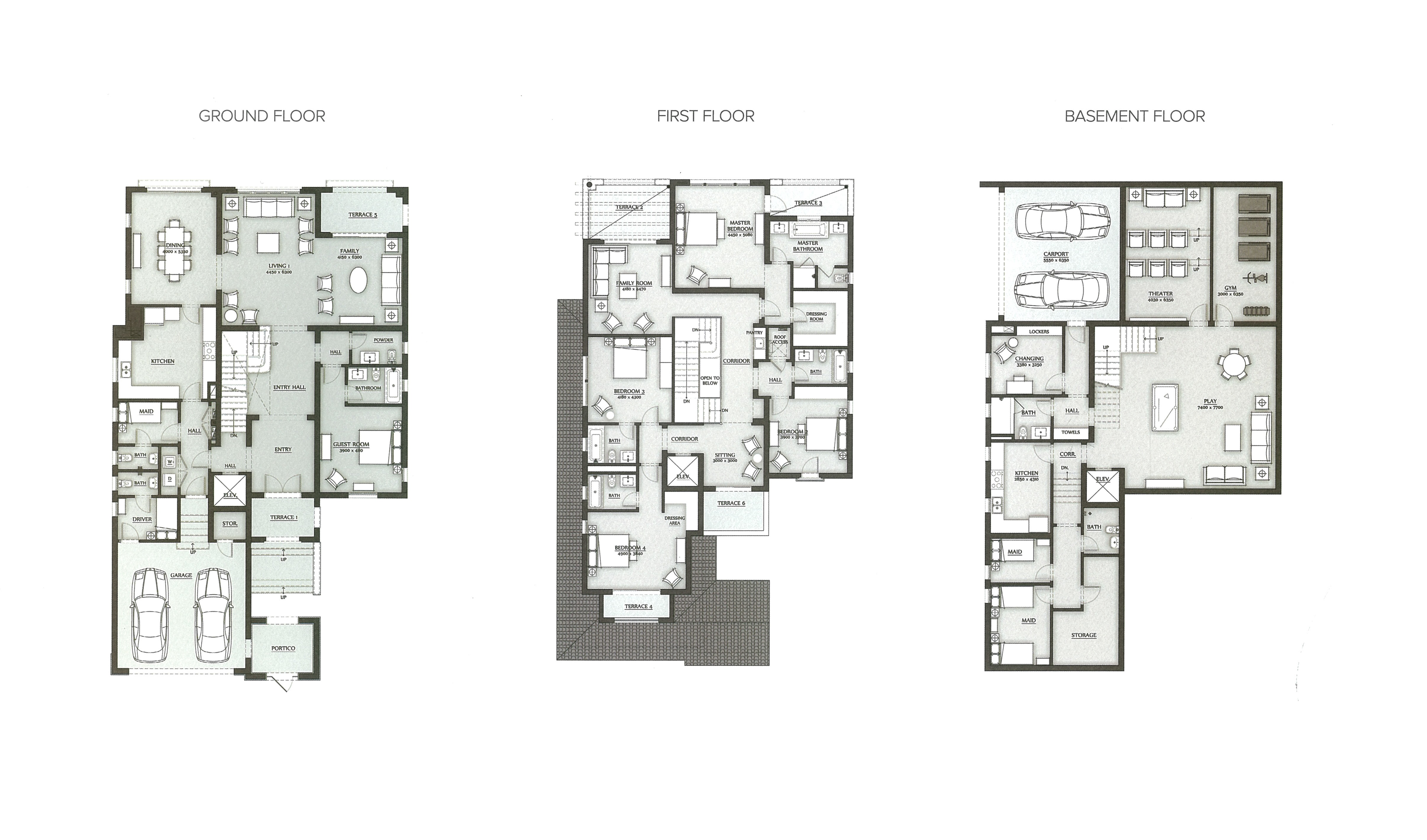 Floor plan for villa at Mivida