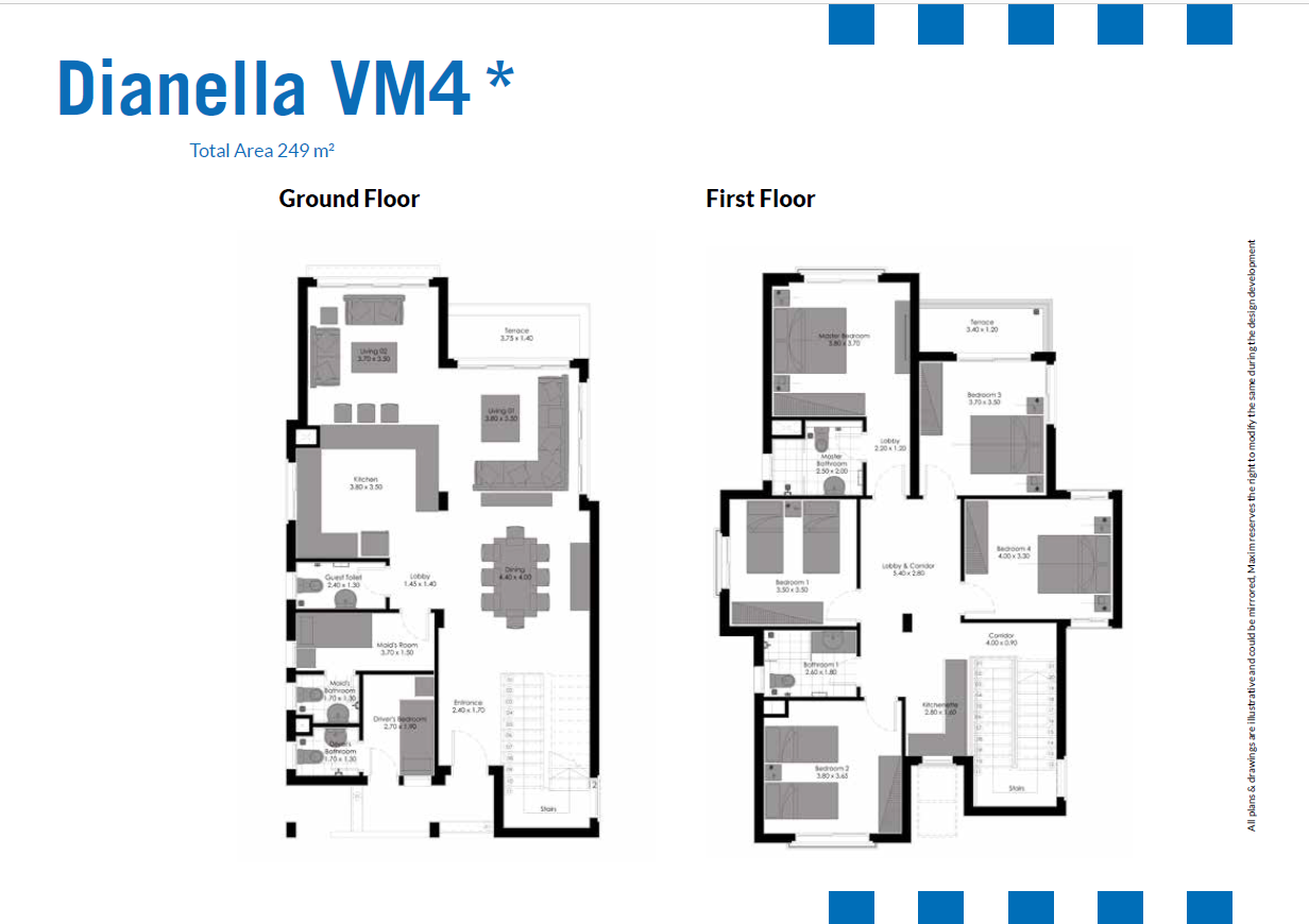 Floor plan for villa at Bo Island