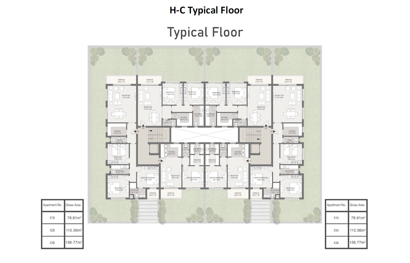Floor plan for apartment at Sarai