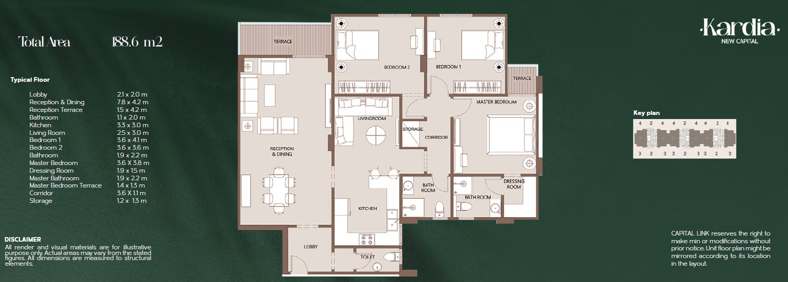 Floor plan for apartment at Kardia