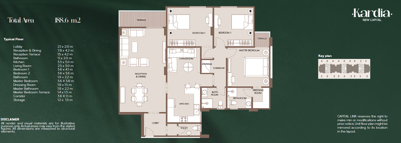 Floor plan for apartment at Kardia