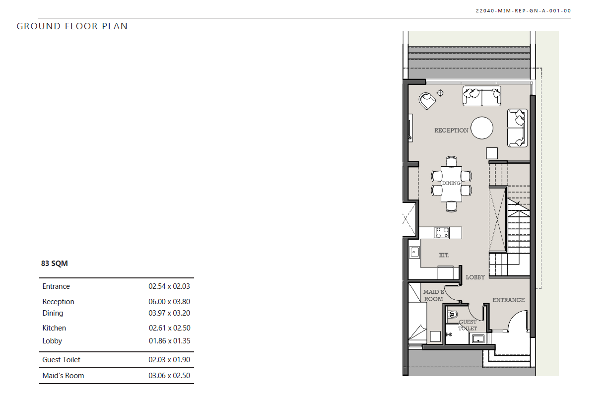 Floor plan for townhouse at The Waterway North Coast