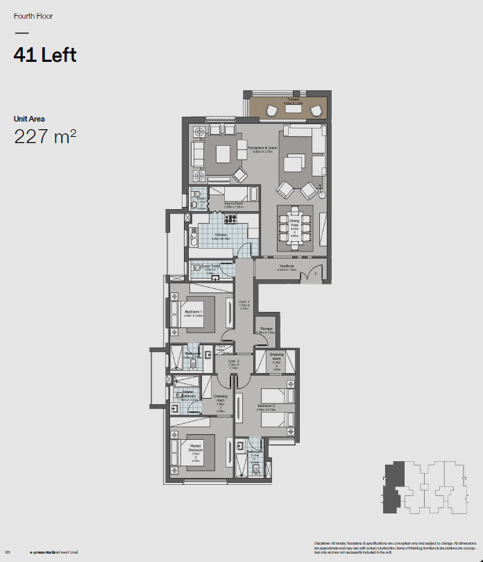 Floor plan for apartment at Ever