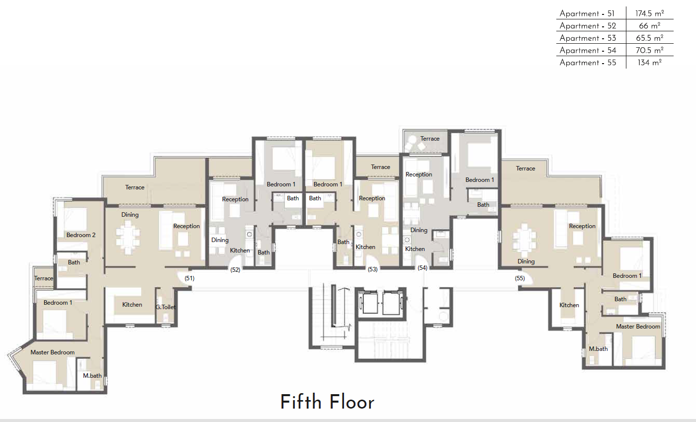 Floor plan for apartment at Palm Hills New Alamein