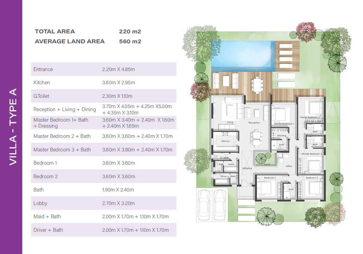 Floor plan for villa at Cali Coast Ras El Hekma