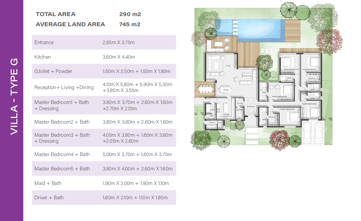 Floor plan for villa at Cali Coast Ras El Hekma