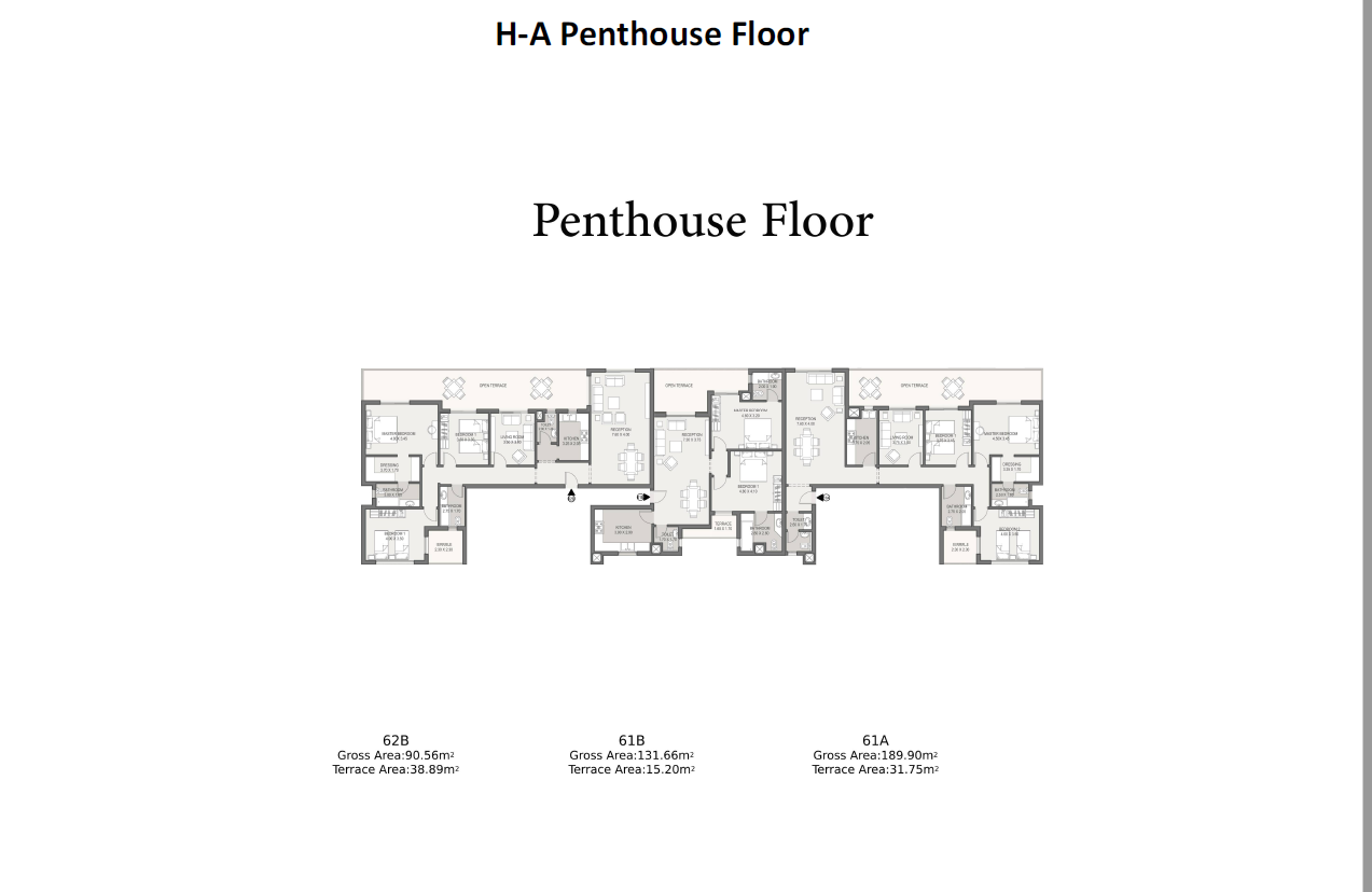 Floor plan for apartment at Sarai