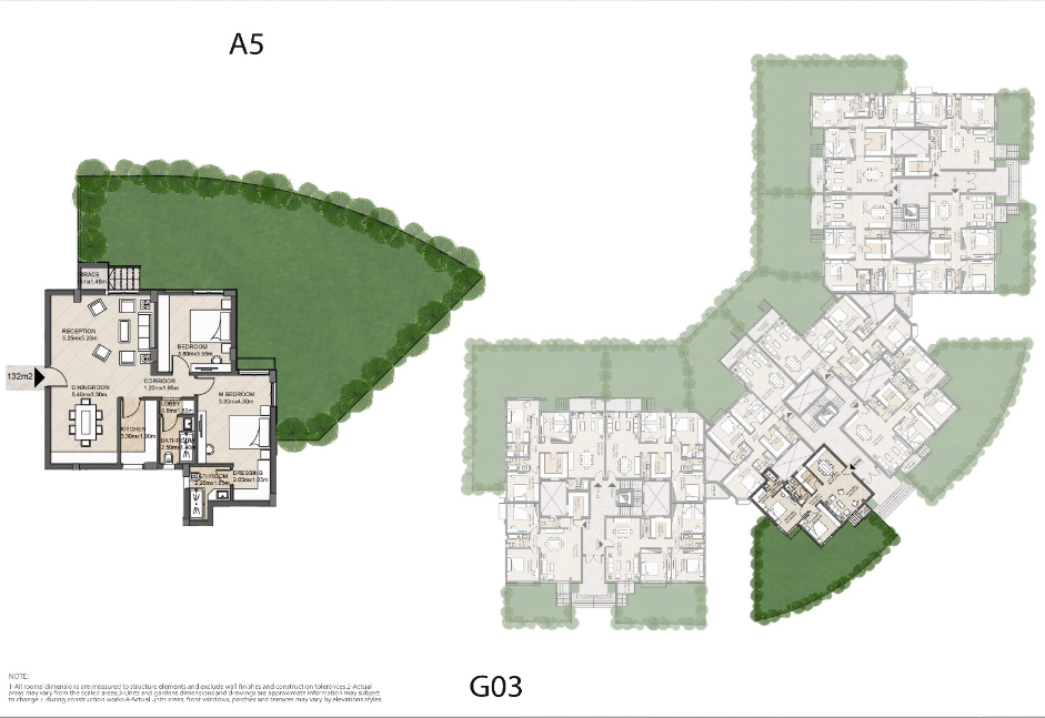 Floor plan for apartment at Granda Life