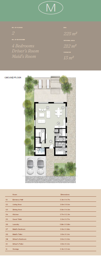 Floor plan for villa at Silvertown Silversands