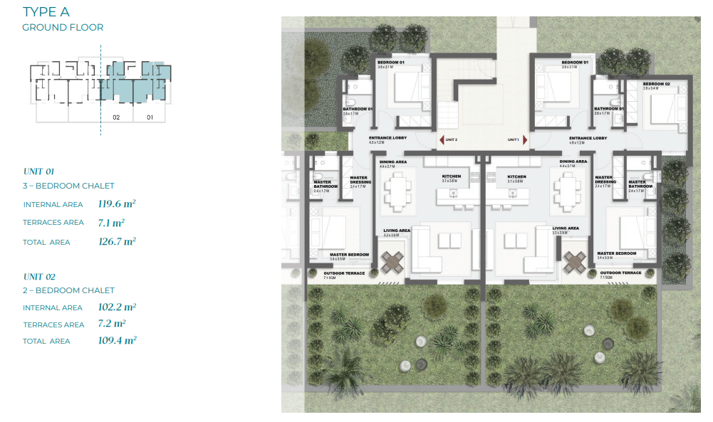 Floor plan for chalet at Solare