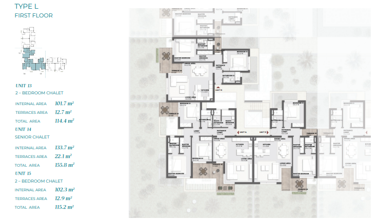 Floor plan for chalet at Solare