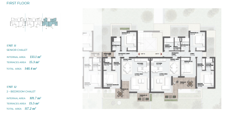 Floor plan for chalet at Solare