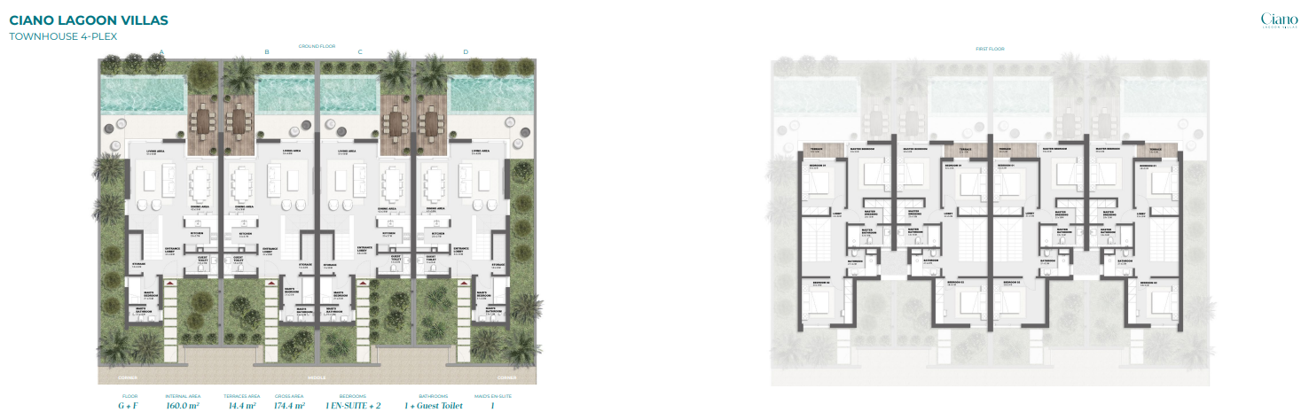 Floor plan for townhouse at Solare