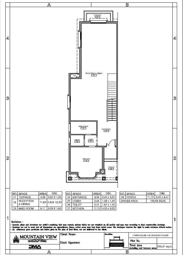 Floor plan for  at Mountain View Chillout Park