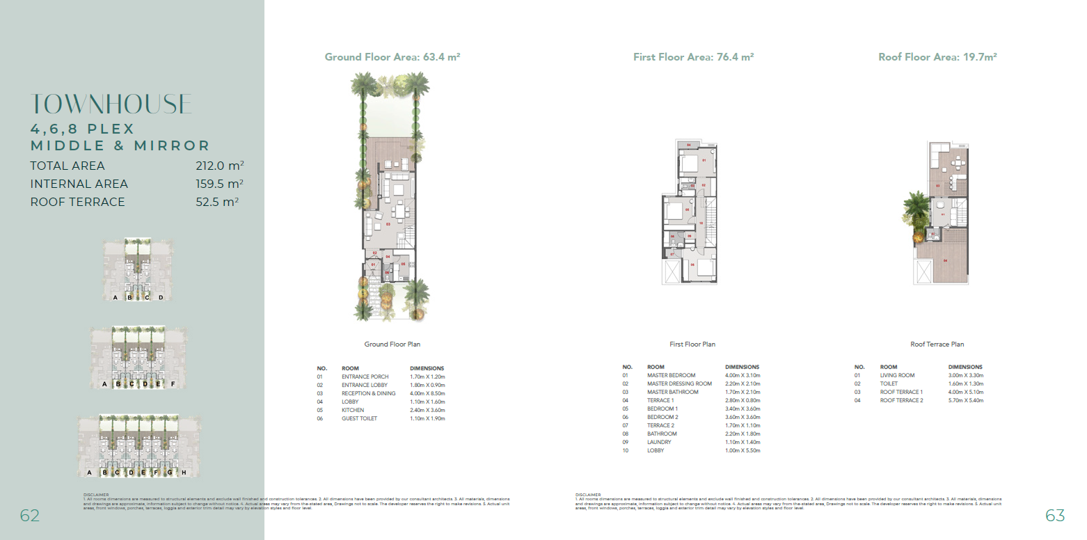 Floor plan for townhouse at Il Bosco City