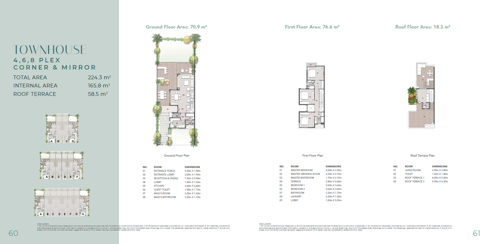 Floor plan for townhouse at Il Bosco City