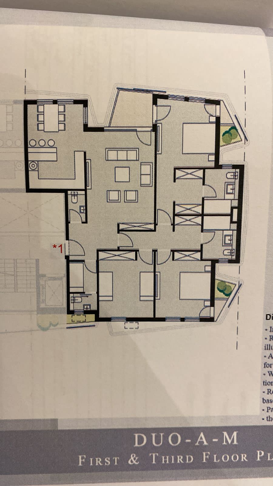 Floor plan for apartment at Badya