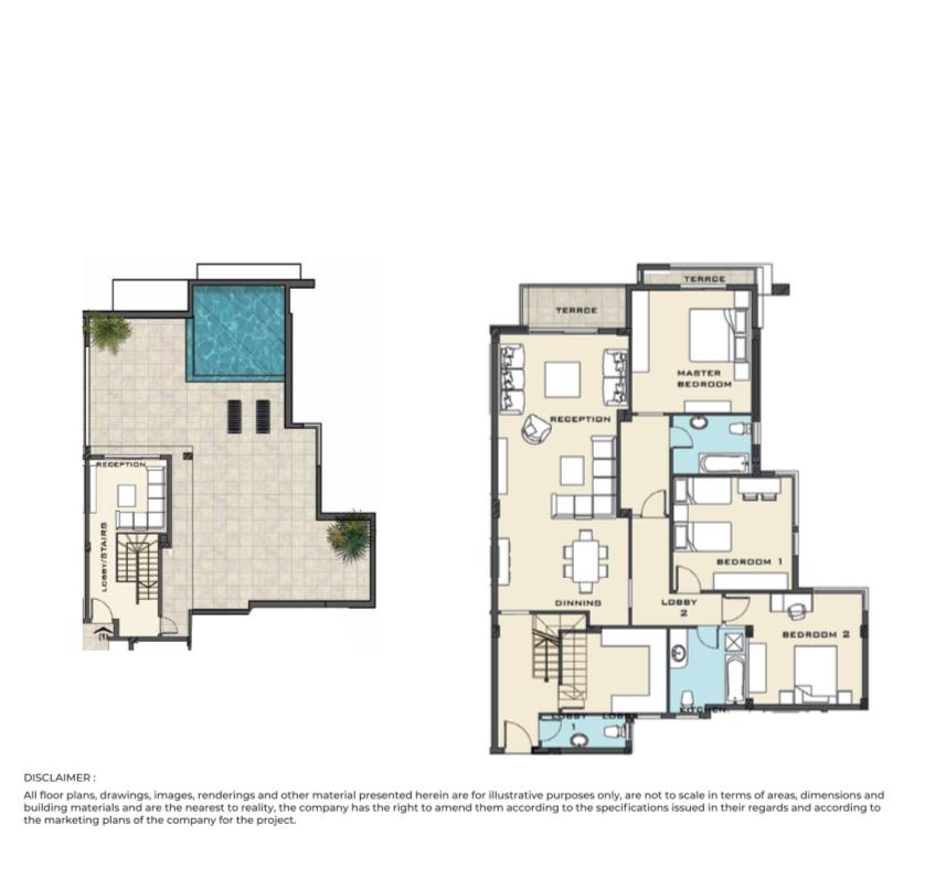 Floor plan for apartment at Galleria Residence