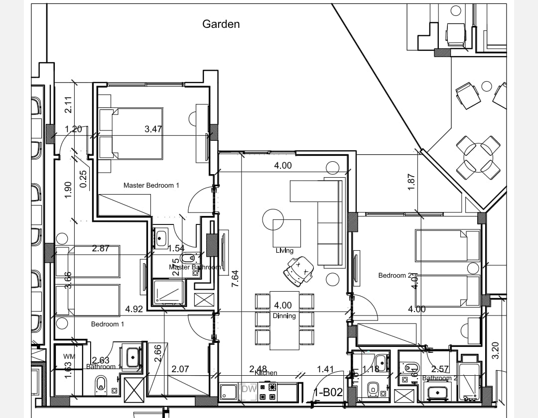 Floor plan for apartment at Fouka Bay