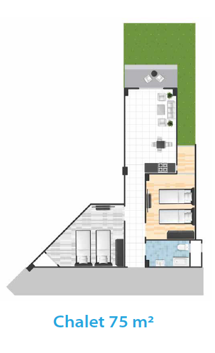 Floor plan for apartment at Cape Bay Blumar Lasirena