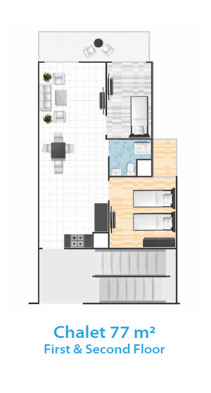 Floor plan for apartment at Cape Bay Blumar Lasirena