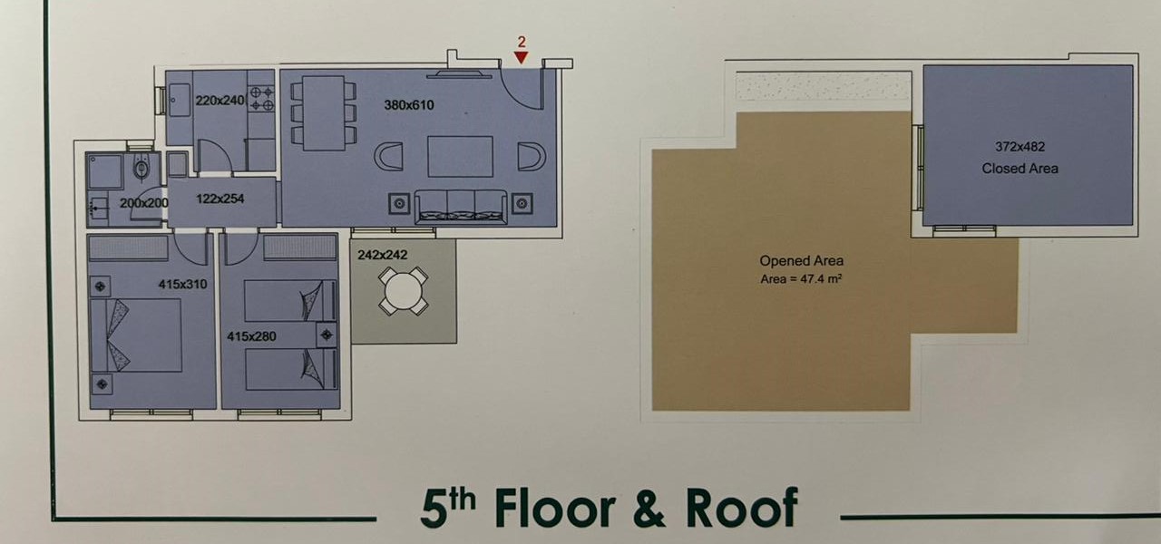 Floor plan for penthouse at Eco West