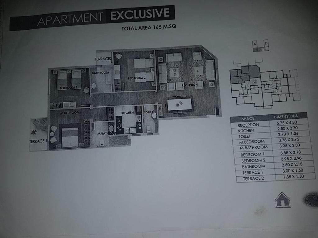 Floor plan for apartment at Mountain View ICity New Cairo