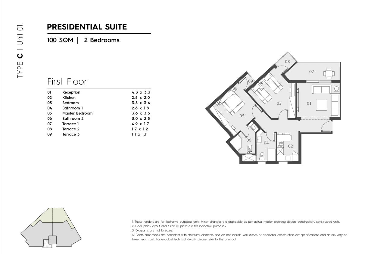 Floor plan for chalet at The Groove