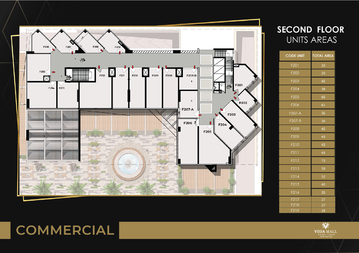 Floor plan for  at Vida Mall Down Town