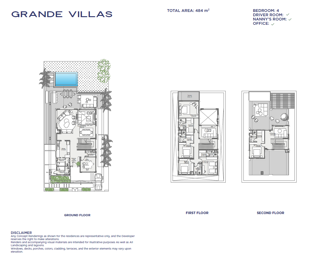 Floor plan for villa at Stei8ht