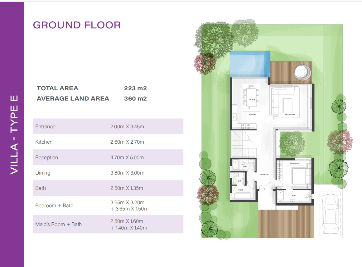 Floor plan for villa at Cali Coast Ras El Hekma