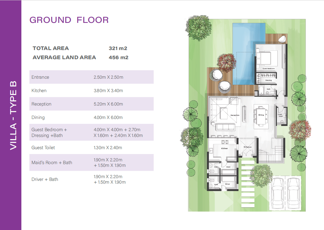 Floor plan for villa at Cali Coast Ras El Hekma