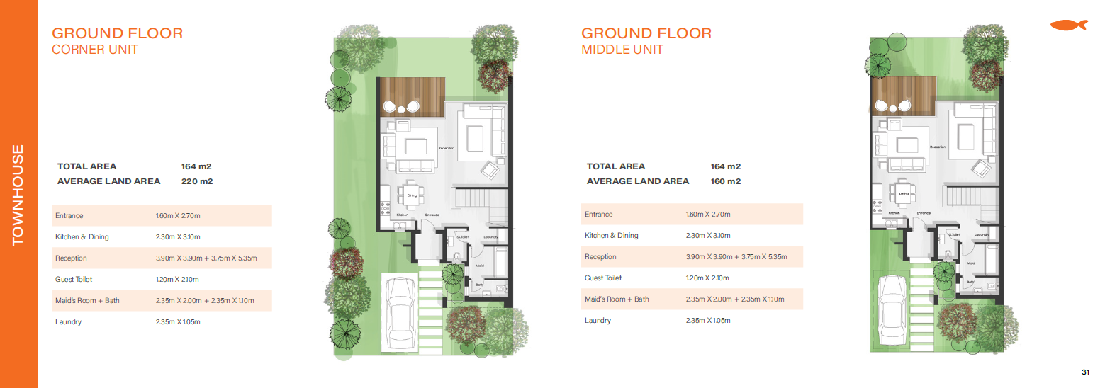 Floor plan for townhouse at Cali Coast Ras El Hekma