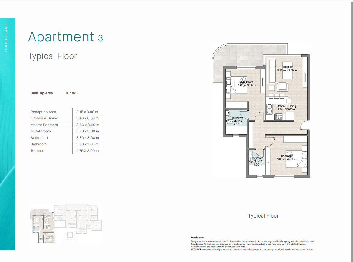 Floor plan for chalet at Hyde Park North - Seashore