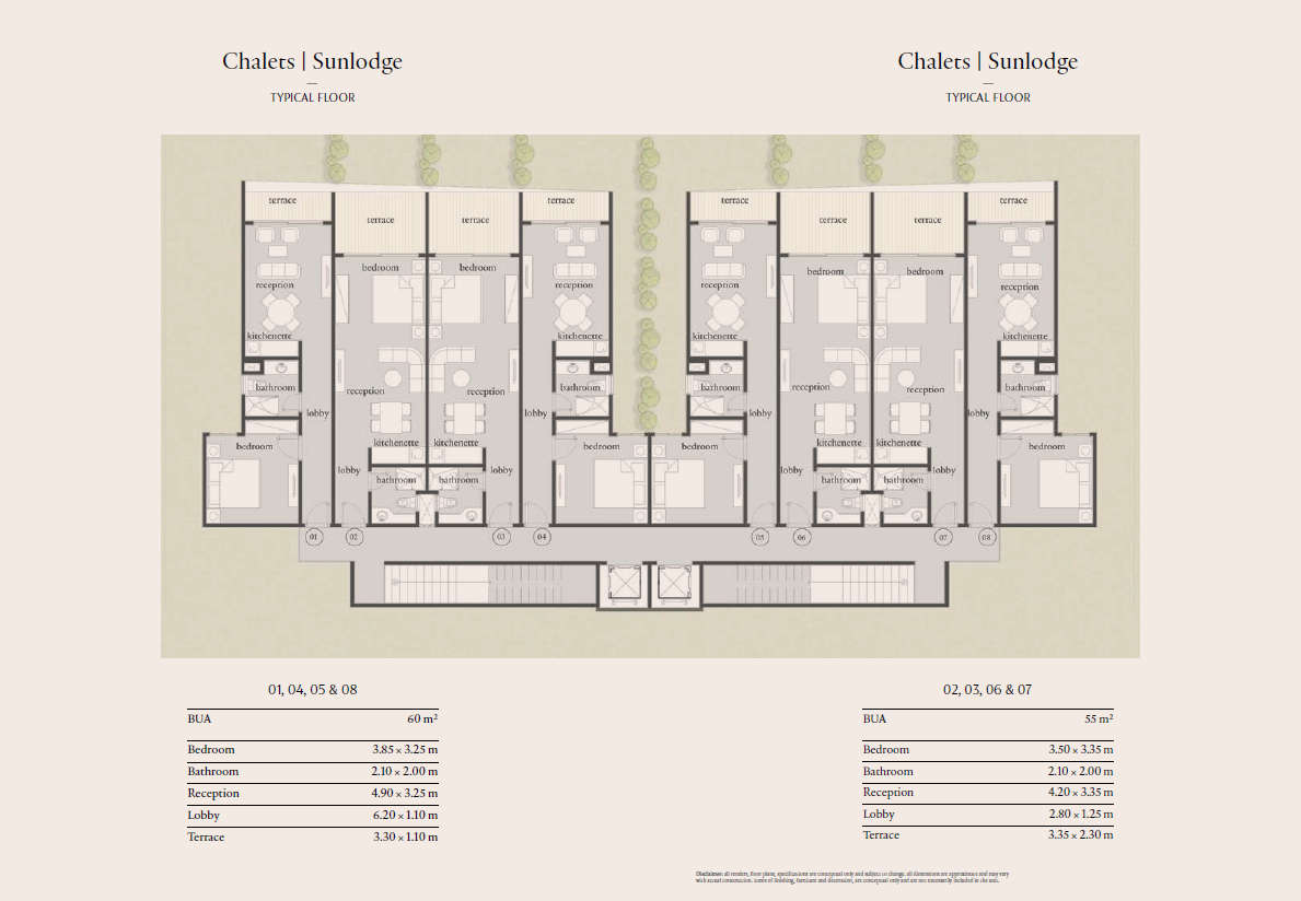 Floor plan for studio at Carnelia