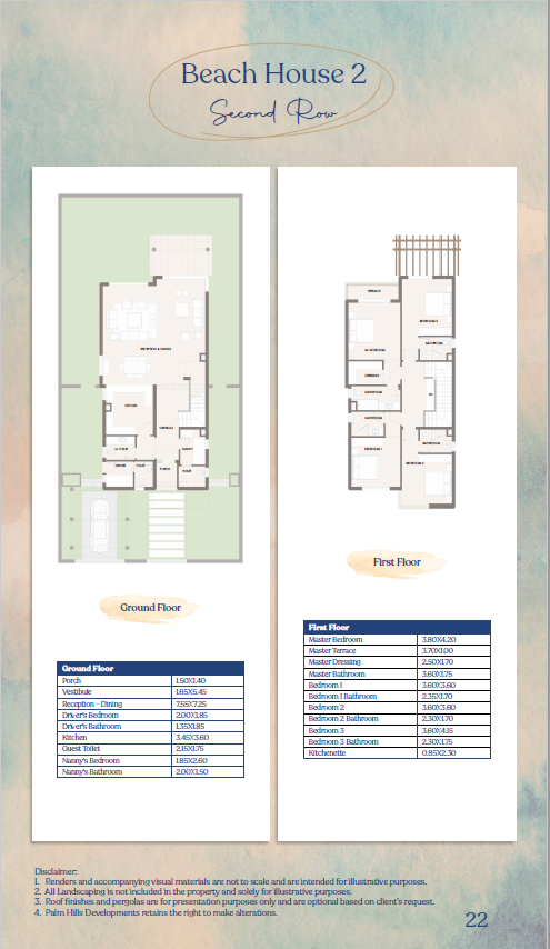 Floor plan for villa at Hacienda West