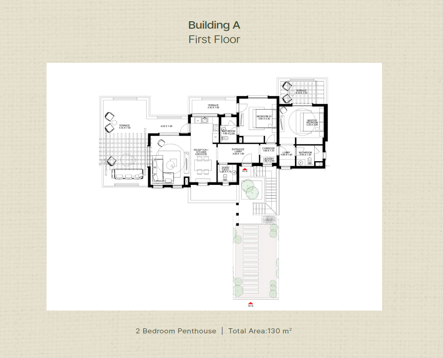 Floor plan for apartment at Fairways