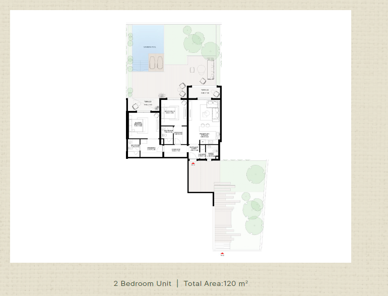 Floor plan for apartment at Fairways