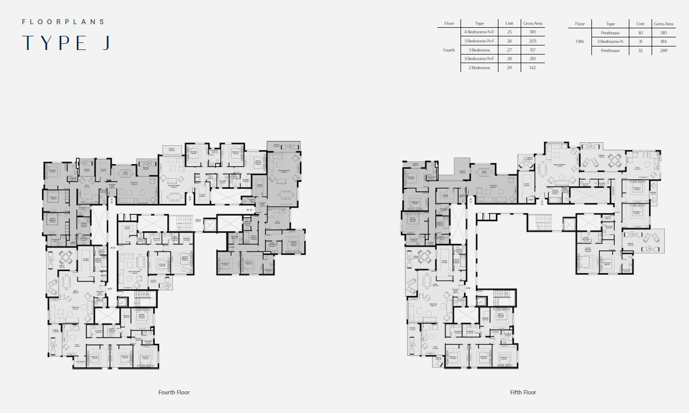 Floor plan for penthouse at O West Orascom